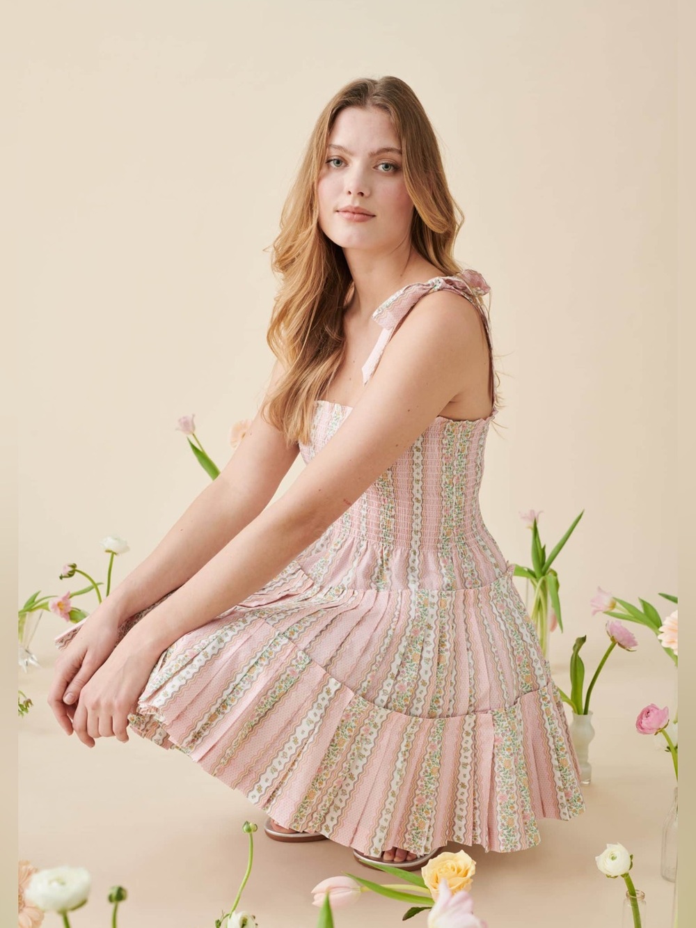 Hill House x La Coqueta Ribbon Charlotte Nap Dress L
